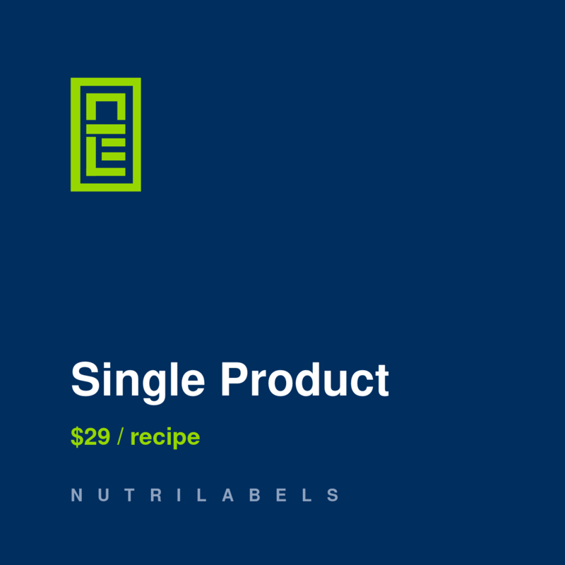 Single Label — NutriLabels