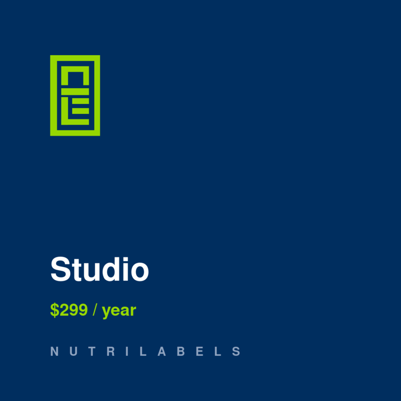 Studio — NutriLabels